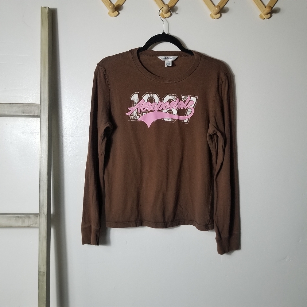 AEROPOSTALE WOMEN'S LONG SLEEVE TOP SIZE XL (RUNS SMALL)
